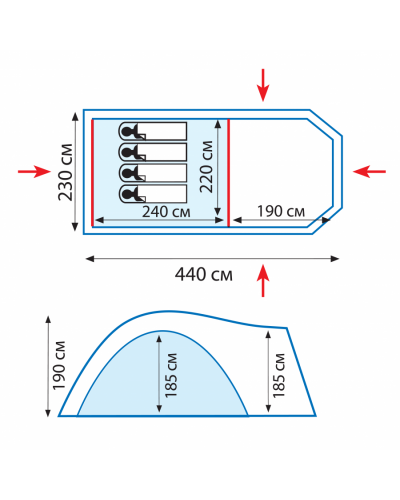 Палатка Tramp Anaconda 4 (V2) TRT-78