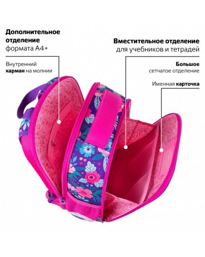 Ранец Brauberg FIT, 2 отделения, Wonderful night, 3D-панель, 38х27х14 см, 270616