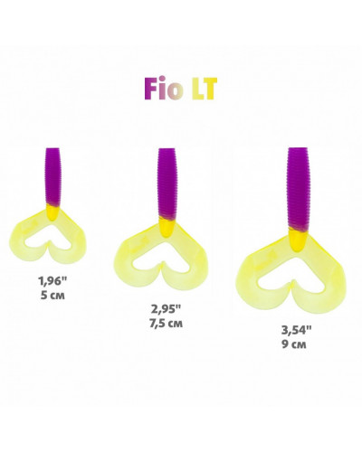 Твистер Helios Credo Double Tail 1,96"/5 см, цвет Fio LT 10 шт HS-27-039
