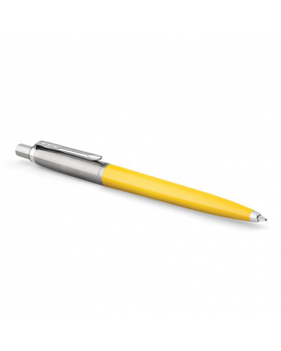 Ручка шариковая Parker "Jotter Orig Yellow", желтый, нержавеющая сталь, блистер, синяя, 143862