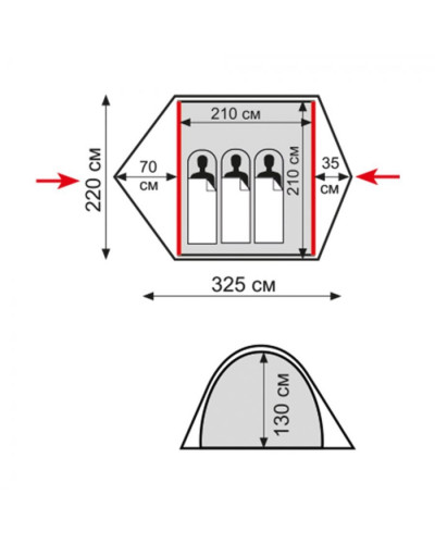 Палатка Tramp Swift 3 V2 зеленая TRT-098