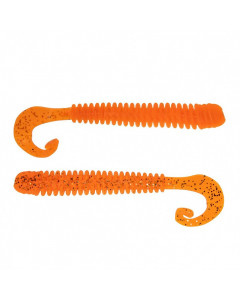 Твистер Helios Credo Long Body 2,95"/7,5 см, цвет Orange & Sparkles 12 шт HS-9-022