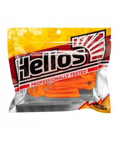 Твистер Helios Credo Long Body 2,95"/7,5 см, цвет Orange & Sparkles 12 шт HS-9-022