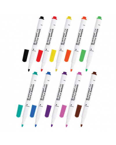 Маркеры для ткани 10 цв Centropen "Textile Marker", круглый наконечник, 1,8 мм, 2739/10, 5, 152009