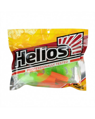 Твистер Helios Credo Double Tail 1,96"/5 см, цвет Orange & Green 10 шт HS-27-025