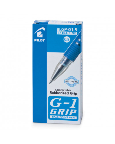 Ручка гелевая с грипом Pilot G-1 Grip 0,3 мм синяя BLGP-G1-5