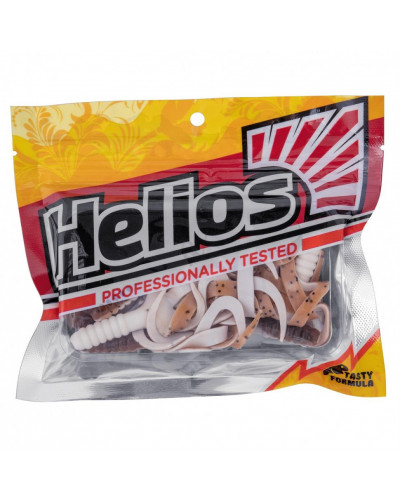 Твистер Helios Credo Four Tail 2,35"/6,0 см, цвет Rusty & White 10 шт HS-20-005