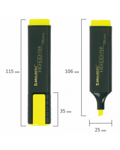 Набор текстовыделителей Brauberg Original 1-5 мм 4 цвета 151689