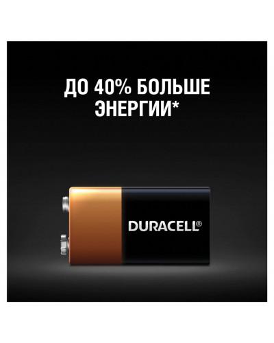 Батарейка алкалиновая Duracell Basic 6LR61 (Крона) 1 шт (450427)