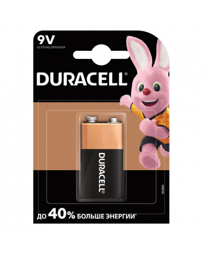 Батарейка алкалиновая Duracell Basic 6LR61 (Крона) 1 шт (450427)