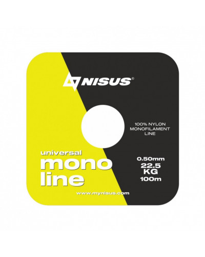 Леска Nisus Monoline 0,50мм 100м F.Yellow Nylon N-MFY-050-100