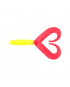 Твистер Yaman PRO Loop-Two, р.4 inch, цвет  #06 - Chartreuse/red (уп. 5 шт) YP-LT4-06