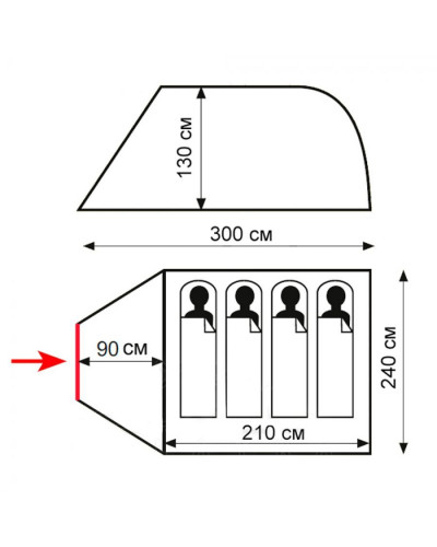 Палатка Totem Summer 4 Plus (V2) TTT-032