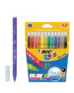 Фломастеры суперсмываемые Bic Kid Couleur 12 цветов 9202932