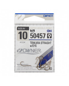 Крючок Owner Tenkara Straight w/eye brown №10 (10 шт)