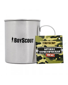 Кружка туристическая нержавейка Boyscout 400 мл 61156