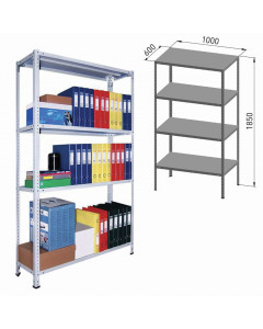 Стеллаж металлический Практик MS (MS 185/100х60/4)