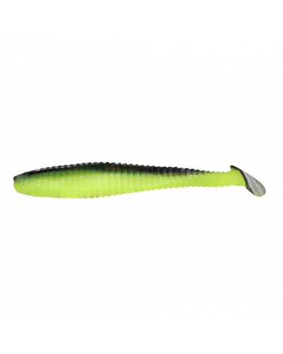 Виброхвост Yaman PRO Flatter Shad, р.3 inch, цв. 32 - Black Red Flake/Chartreuse, 6 шт  YP-FS3-32