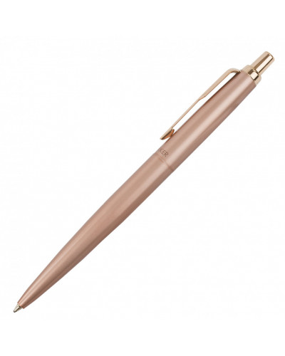 Ручка шариковая Parker "Jotter XL Monochrome Pink Gold PGT", розовое золото, сталь, синяя, 143765