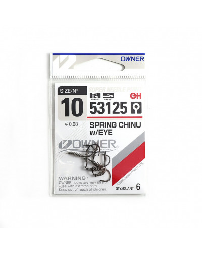 Крючок Owner Spring Chinu w/Eye BC №10 (6 шт)