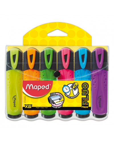 Набор текстовыделителей Maped Fluo Peps Classic линия 1-5 мм 6 цветов 742557