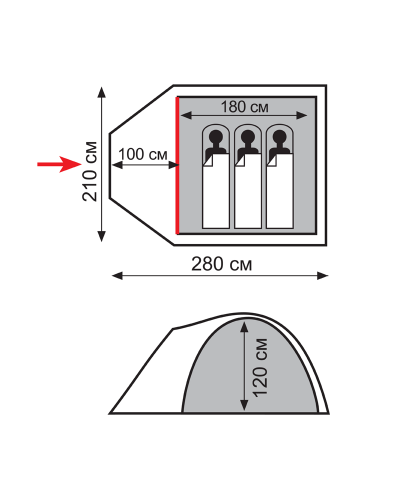 Палатка Totem Indi 3 (V2)