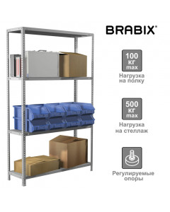 Стеллаж металлический Brabix MS Plus-185/50-4 (S241BR155402)