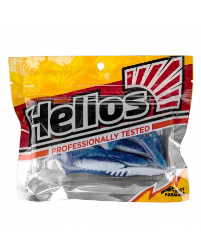 Виброхвост Helios Slash 2,64"/6,7 см, цвет Blue Sparkles & White 10 шт HS-19-026