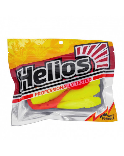 Твистер Helios Kasandra 4"29/10,9см, цвет Acid lemon & Red 5 шт HS-34-029