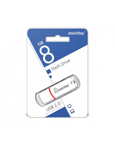 Флешка 8 GB Smartbuy Glossy USB 2.0 (SB8GBGS-B)