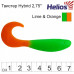 Твистер Helios Hybrid 2,75"/7,0 см, цвет Lime & Orange 7 шт HS-13-020