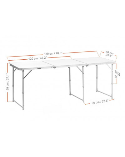 Стол складной Nisus N-FT-625-3A трехсекционный