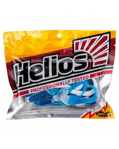 Твистер Helios Credo Four Tail 2,35"/6,0 см, цвет Blue Sparkles & White 10 шт HS-20-026