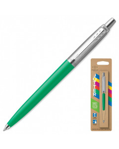 Ручка шариковая Parker "Jotter Orig Green", зеленый, нержавеющая сталь, блистер, синяя, 143863