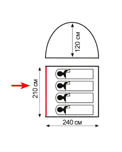 Палатка Totem Summer 4 (V2) TTT-029