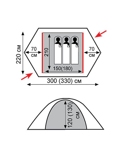 Палатка Tramp Rock 3 (V2)