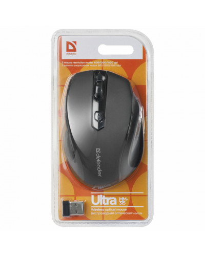 Мышь беспроводная оптическая USB Defender Ultra MM-315(52315)