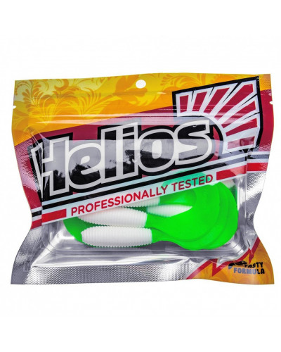 Твистер Helios Credo 3,35"/8,5 см, цвет White & Green 7 шт HS-11-016