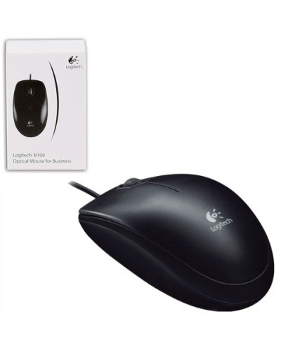 Мышь проводная оптическая USB Logitech B100 (910-003357)