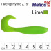 Твистер Helios Hybrid 2,75"/7,0 см, цвет Lime 7 шт HS-13-008