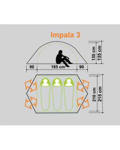 Палатка Canadian Camper Impala 3 woodland