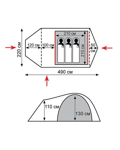 Палатка Tramp Cave 3 (V2)