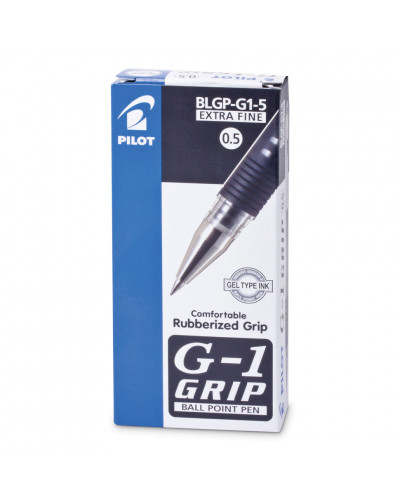 Ручка гелевая с грипом Pilot G-1 Grip 0,3 мм черная BLGP-G1-5