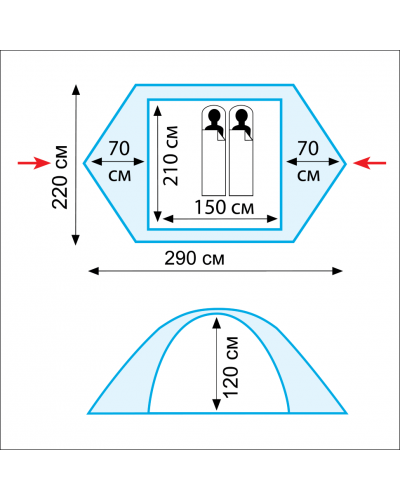 Палатка Tramp Nishe 2 (V2)