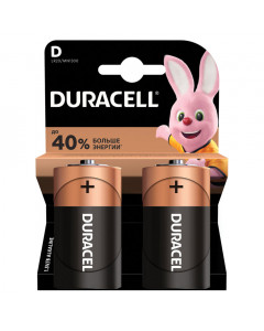 Батарейки алкалиновые Duracell Basic LR20 (D) 2 шт MN1300DLR20 (450401)