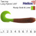 Твистер Helios Long Hybrid 3,55"/9,0 см, цвет Rusty Gold & Lime 7 шт HS-15-017