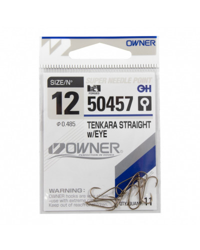 Крючок Owner Tenkara Straight w/eye brown №12 (11 шт)